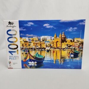 New Sealed Hinkler Mindbogglers 1000 Pc Puzzle Marsaxlokk, Malta 27 x 21.5